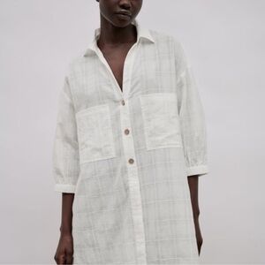 NWT • ZARA • STRIPED OVERSIZED BLOUSE • M